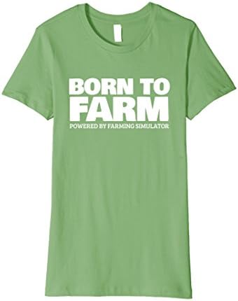 Women's Farming Simulator - Born to Farm T-Shirt (white) Medium Grass