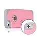 iPhone SE Case, iPhone 5S Case, iPhone 5 Case,Alkax Dual Layer Armor Heavy Duty Hybrid Shockproof Protection Protective Cover Bumper for Apple iPhone SE + 1 Stylus Pen (Pink/Grey)