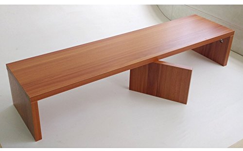 31.5 Inch Very Large Computer Monitor Riser Or Laptop Stand. It Is A Long Sturdy Dual Double Or Multi Desktop Monitor Screen Riser (Brown, 4.3")