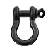 Smittybilt 13046B D-Ring Shackle 1/2" Threaded Pin 2.0 Ton Rating Black