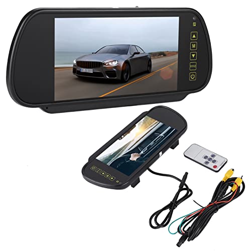7 Inch Car Rear View Mirror LCD Display Car View Camera Monitor Screen Reversing Camera with Remote Control