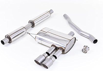 Milltek SSXM425 2014 Mk3 F56 Mini Cooper S 2.0 Turbo Rest of World Twin 90mm GT90 Cat-back Resonated Titanium