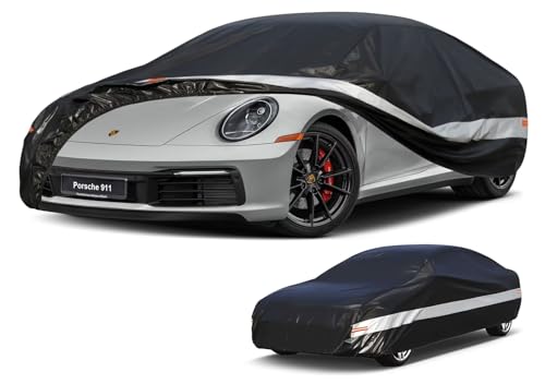 Holthly Exterior Car Cover for Porsche 911/993/992/991/997/996/993/964/930 (1966-2025), Car Cover 10 Layers of Protection, 100% Waterproof, Anti-Dust, Windproof, Rainproof.