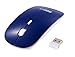 SOON GO Wireless Mouse Slim Noiseless Mouse for Laptop Ergonomic USB Optical Mice Nano Receiver for Laptop Deskbtop MacBook Blue Color