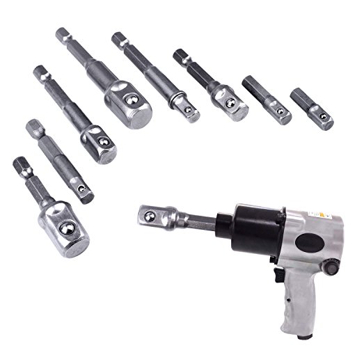 NOUVCOO 16Pcs Power Hand Tools,Nut Driver Power Drills Impact Socket Bit Hex Adapter Extension set Socket Wrench Adapter Set Impact Hex Shank Drill Bits 1/4" 3/8" 1/2" Bits New NC01 - Thumbnail 2