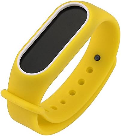 for Xiaomi Mi Band 2 Fashion Soft Silica Gel Wristband Yesmile Lightweight Adjustable New Watch Strap Replacement Leisure Sport Watch Belts Comfortable Watch Bracelet Black
