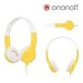BuddyPhones Discover - Volume-Limiting Kids Headphones - Comfortable and Durable - Built-In Audio Sharing Cable - Compatible with Fire, iPad, iPhone, and Android Devices - Yellow