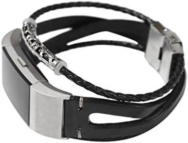 Fitbit Charge 2 Watch Band Sansee Replacement Leather Wristband Band Strap Bracelet for Fitbit Charge 2