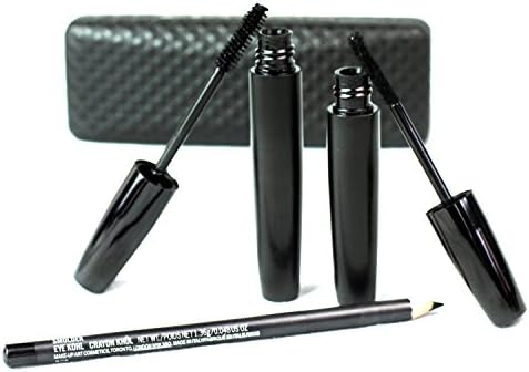 3D Fibre Lash Mascara With Smolder Kohl Anti Smudge Eyeliner By EVBT, 300x False Lash Effect. A Superior Alternative To The Leading Brand.With Natural Green Tea