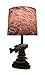 Mossy Oak Fish Accent Lamp Dark Woodtone Camo shade