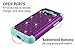 STARSHOP Compatible with Samsung Galaxy Grand Prime Case, Slim Dual Layer Armor Cover with Spot Diamond and [Premium HD Screen Protector Included] Teal Purple