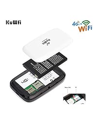 Compañero de viaje kuwfi Unlocked 4 G LTE 4 G Router con tarjeta SIM Ranura inalámbrica de Apoyo LTE FDD B1 B3 trabajo con pa Caribe América del Sur África