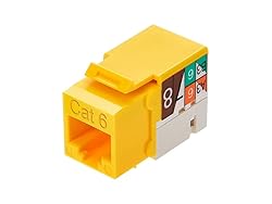 Monoprice Cat6 Punch Down Keystone Jack, Yellow