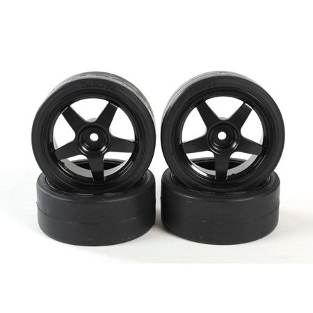 Tamiya Pre-mounted drift tires (4) 26mm: TT0 TAM9400564