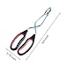 QAAQS Scissor 18/8(304) Stainless Steel Tongs With Plastic Silicone Kitchen Food Baking Bread Clamp BBQ Grilling Barbecue Black Tongs 9 ½ Inch (3 Pieces)