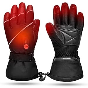 Snow Deer Verwarmende handschoenen met oplaadbare lithium-ion-batterij, voor dames en heren, skiën, jagen, vissen…