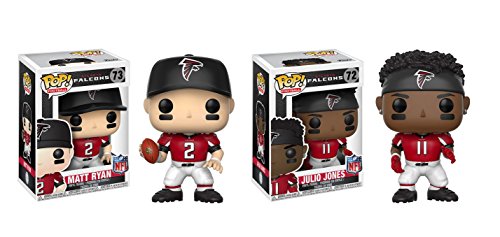 Funko POP! NFL Football: Atlanta Falcons Matt Ryan and Julio Jones Toy Action Figure - 2 POP BUNDLE