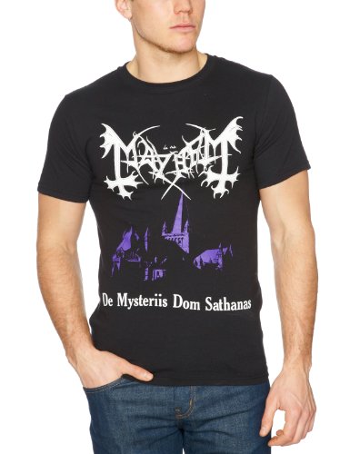 Mayhem De Mysteriis Dom Sathanas Official Mens Black T Shirt