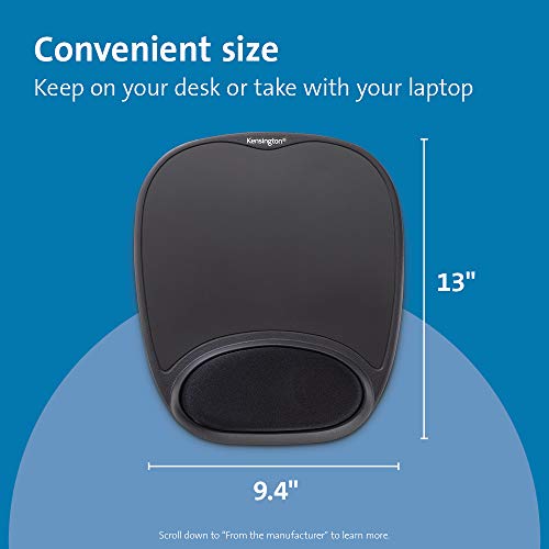 Kensington Comfort Gel Mouse Pad with Wrist Rest Black (K62386AM