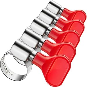 ErYao 15 Pack Hose Clamp, Worm Gear Clamps, Twist-It Clamps, Key-Type Adjustable Stainless Steel Hose Clamp for Fuel…
