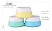 BlueSunshine Silicone Cosmetic Containers Cream Jar with Sealed Lids, 3 Pieces - Food Grade Silicone - BPA Free - Great for Travel, Home and Outdoor (20ml Cream Jars)