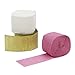 Coceca 12 Rolls 984ft Crepe Paper Streamers, Pink, Gold and White, for Birthday Party, Home Decoration, Thanksgiving, Christmas Decoration