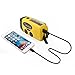 iRonsnow Upgraded Version IS-088U+ Dynamo Solar Hand Crank Self Powered AM/FM/NOAA Weather Radio with LED Flashlight and 1000mAh Emergency Power Bank (Yellow)