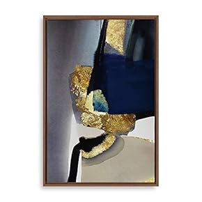 SIGNFORD Framed Canvas Home Artwork Decoration Golden Abstract...