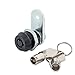FJM Security MEI-2400AS-BLK-KD Tubular Cam Lock for Smart Home, Cabinet Locks Baby Proofing Solution, Door Lock & Drawer Lock for Home Improvement, with 5/8