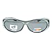 Womens Polarized Fit Over Glasses Sunglasses Oval Rhinestone Frame Gray