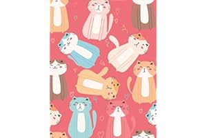 Low Vision Notebook: Bold lined low vision journal in cat pattern for visually impaired, elderly, or young children