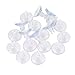 Pawfly 20-Piece Food Grade Aquarium Suction Cups Soft Clips 4 mm Airline Tube Holders/Clamps for Fish Tank, Clear 0.2