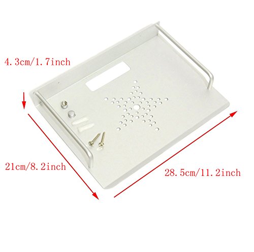 Aimyoo Alumimum Alloy Wall Mount Shelf Bracket / Holder / Stand for TV Box, Apple TV, Roku 3/ 2, WiFi Router, Set Top Box, Mini PC, TV accessories (Silver Small)