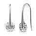 Swarovski Earrings for Women Dangle Drop Earrings Swarovski Round Cut 0.85 Carat Clear Crystals 6mm Brass Hook Earrings