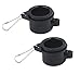 WINBEE Free Rotating Flag Pole Mounting Rings - for 1 Inch Diameter Flagpole (Black, Pack of 2)