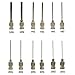 12 Pack 1 inch Stainless Steel Dispensing Needles - 6 Different Size 10/14/18/20/22/25 Gauge Luer Lock Syringe Tips Glue Blunt All Metal Dispense Needle by Brostown