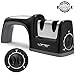 Adjustable Knife Sharpener, LOFTER Adjustable Manual Knife Sharpening, Professional Restore and Polish Blades, Non-slip Base Easy to Control, Black