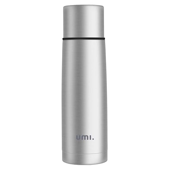 Amazon Marke: Umi. Essentials Vakuum Isolierflasche Thermosflasche 0,5 L aus 18/8 Edelstahl , leicht und kompakt,für Kinder, 