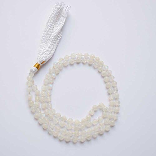Whita Rain Bow (108+1)Beads 6-7mm Hand Knotted Mala Beads