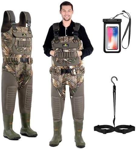 Ouzong Bootfoot Fishing Chest Waders Waterproof Hunting Camo Green US Kids Size1 Amazon.com: Ouzong Bootfoot Fishing Chest Waders for Men  main image 4