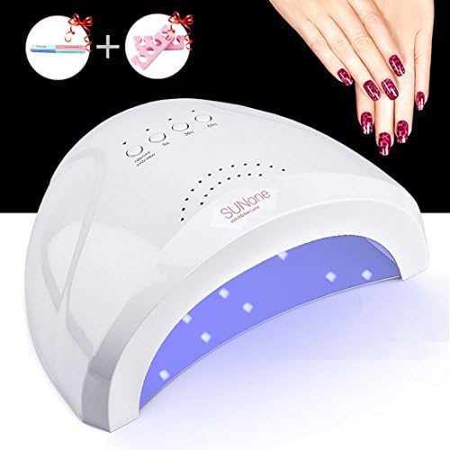 48W - 24W Nail Dryer, LED/UV Gel Polish Nail Curing Lamp, Fingernail & Toenail Gel Curing Salon Nail Art Tools