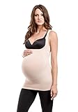 BLANQI Women's Maternity Underbust High-Performance Belly Support Tank, Large, Pale Nude