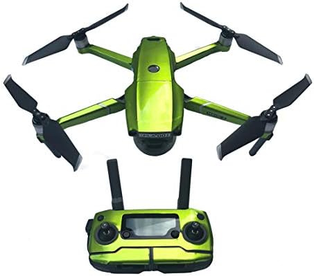 BSPAS Stickers,Waterproof Sticker Skin - Body/Remote Control/Arm/Battery Decal Set for DJI Mavic 2PRO/MAVIC 2 ZOOM (Fluorescent Green)
