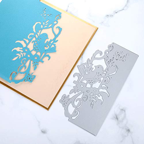 Conleke 2 Pieces Rose Cutting Die Flower Shape Embossing Dies Carbon Steel Die Cuts Stencils for DIY Scrapbooking Album Paper Card Template Making Craft Decoration