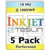 Perforated Inkjet Teslin&reg; Synthetic Paper - 5 Sheets