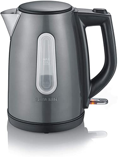 Severin Wk 9540 Bouilloire, 1 L, Env. 2200 W, Gris Métallique/Noir
