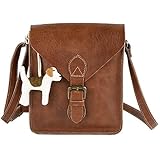 Genuine Leather Crossbody Crossover Bag - Best Vintage Leather Crossbody Purse