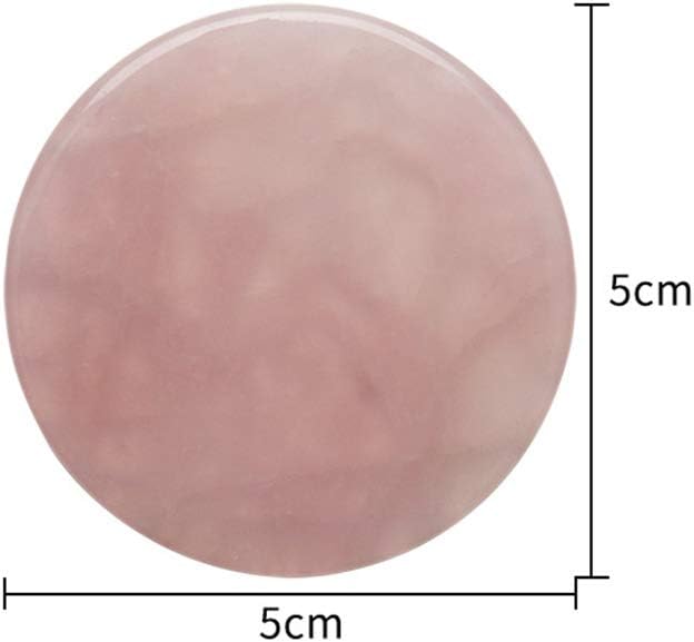 Beaupretty 2PCS Eyelash Jade Stones Eyelash Extension Pink Jade Stone Glue Pallet Holder Round Pallet Nail Pallet Eyelash Extensions Tool - Image 3