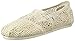 TOMS Women's 10007858 Natural Moroccan Crochet Alpargata Flat