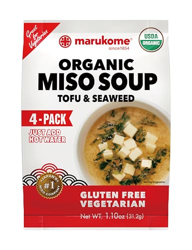 MARUKOME ORGANIC MISO SOUP TOFU SEAWEED, 1.1 OZ